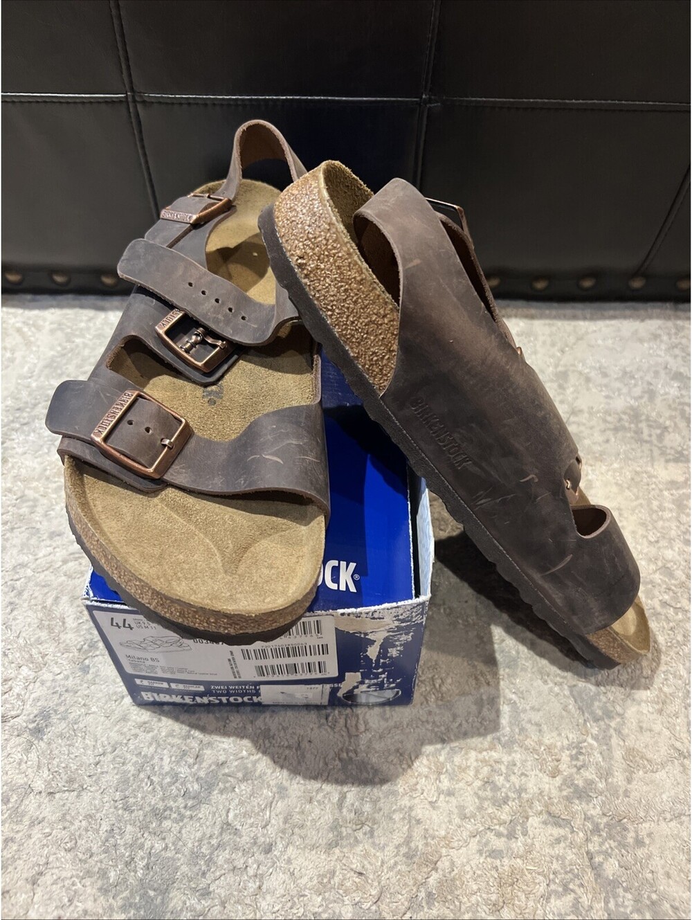 Unisex BIRKENSTOCK Milano Oiled Leather Sandal HABANA (0034871) 44 Mens 11